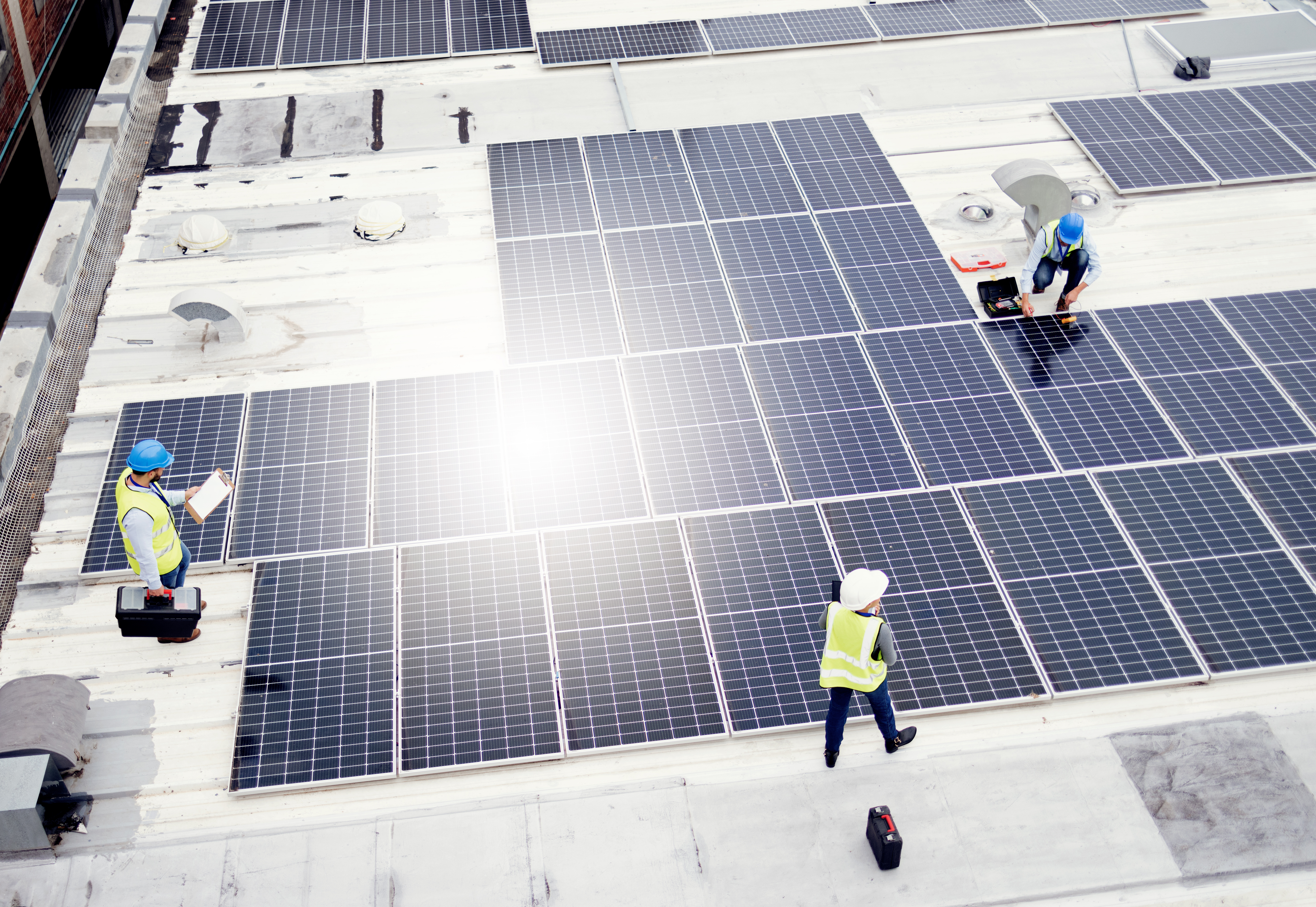 Commercial solar installation